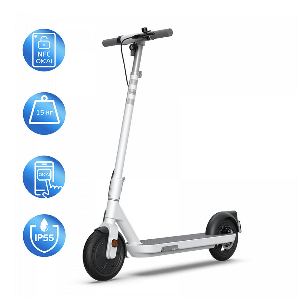 Электросамокат OKAI ES10-NEON Lite White 30 км Киев - изображение 4