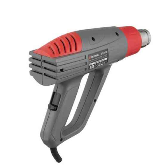 Фен будівельний INTERTOOL DT-2420, 2,0 кВт, 3 режими, 60-600 °C, 300-500 л/хв - фен для щоденних завдань Львів