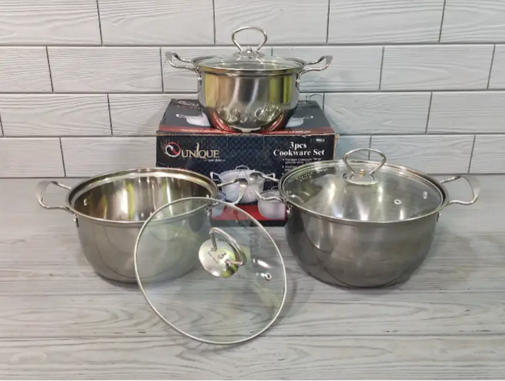 Набор кастрюль из нержавеющей стали UNIQUE UN-5074 6 предметов Одесса - изображение 2