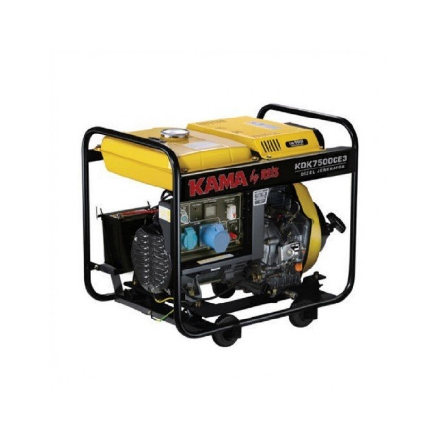 Генератор дизельный KDK7500CE3, 3-фазный 220/400V, 50Hz, 6.9kVA/5.5kW, бак 12.5 л, расход 1.5 л/ч, пуск: ручной/стартер, Киев - изображение 1