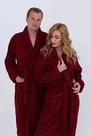 Мужской махровый халат Ideal Textile ХL бордовый (56860499) Черновцы