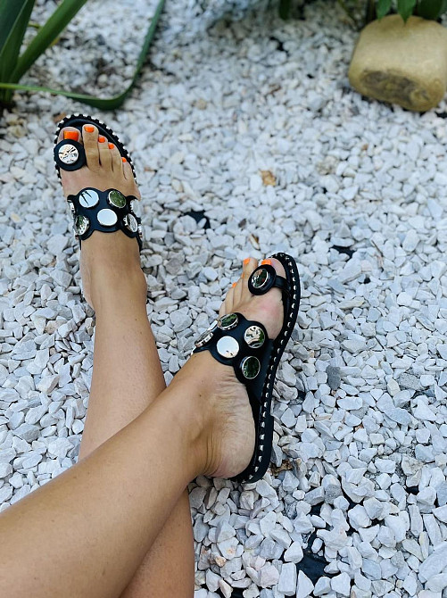 Seastar Стильні шльопанці жіночі зі штучної шкіри чорні на низькому ходу SEASTAR SK78 р. 36-41 Коломыя - изображение 3