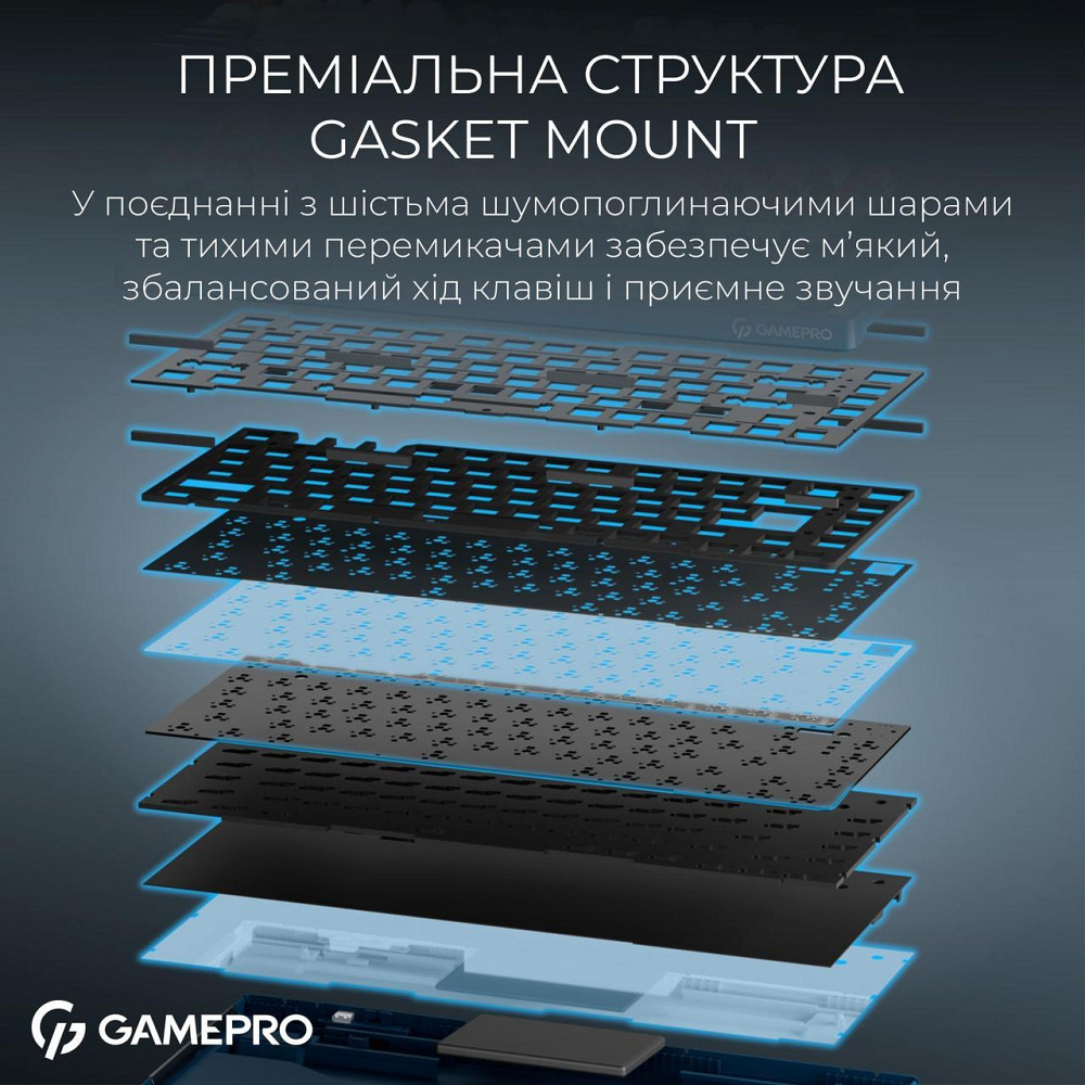 Клавіатура бездротова GamePro Asgard Yord Keychron Super Red Switch Blue (MK266BL) ( 13565 ) Харьков - изображение 12