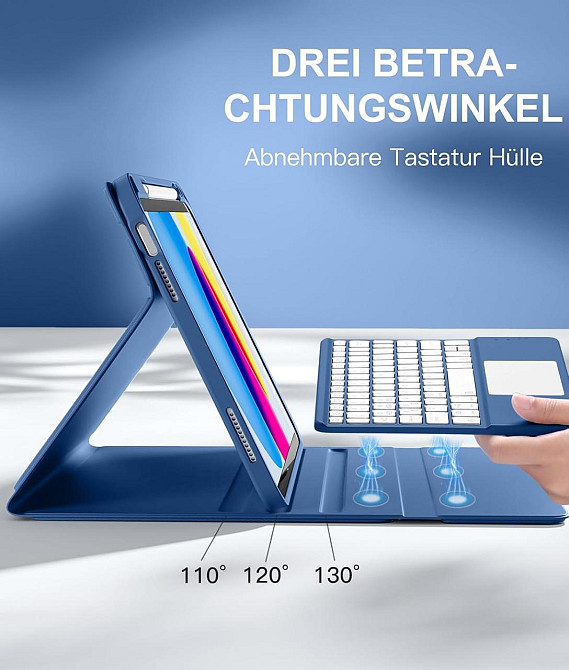 Чехол клавиатура для iPad A16 2025/iPad 10-го поколения (2022) A2696 / A2757 / A2777 Днепр - изображение 3