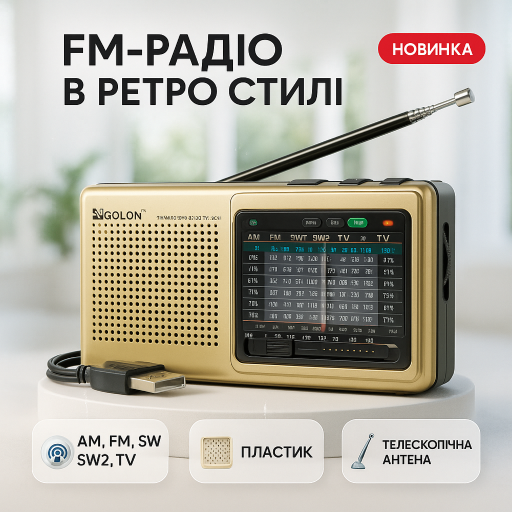 Радиоприемник с расширенным диапазоном Радио с функцией проигрывания флеш-накопителя YZ-11 Львов - изображение 17