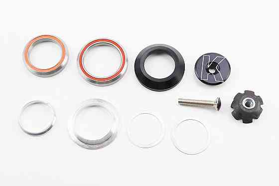 Кермова колонка 1-1/8"х1-1/4" (41,8/28,6x47/33) безрізьбової вилки, інтегровані, пром-підшипники, чорні KL-B560 Київ