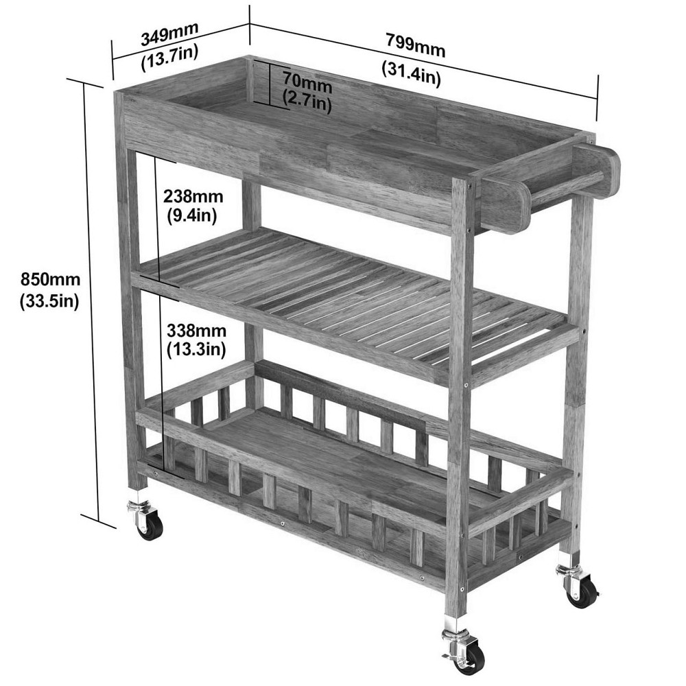 Етажерка для ванної на коліщатах "Одірена" охра Миколаїв - фото 2