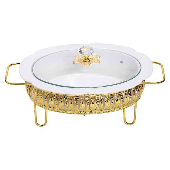 Фарфоровий мармит на металі 32×23 см, 1.2 л Київ