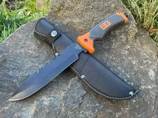 Нож охотника склобой туриста походный крепкий надежный Gerber с чехлом на поясок крепления с держателем Одесса - изображение 1