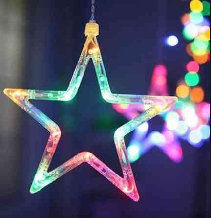 Гірлянда-штора STAR CURTAIN MULTI 7753 Зірки, багатобарвна Вінниця