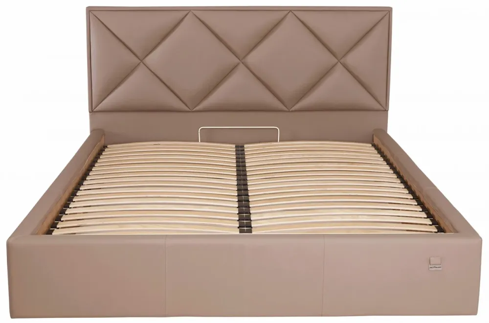 Кровать Двуспальная Leeds Comfort 160 х 200 см Fly 2213 С подъемным механизмом и нишей для белья Светло-коричневый Днепр - изображение 20