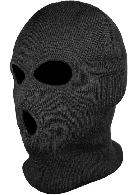 Універсальна Тактична Балаклава зимова з 3 отворами Mil-Tec від Sturm (12114002) Black Нововолинськ - фото 2