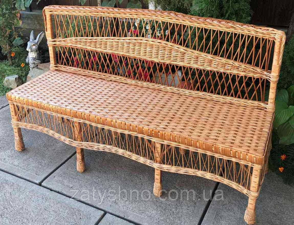 Скамейка плетеная из лозы Киев - изображение 4