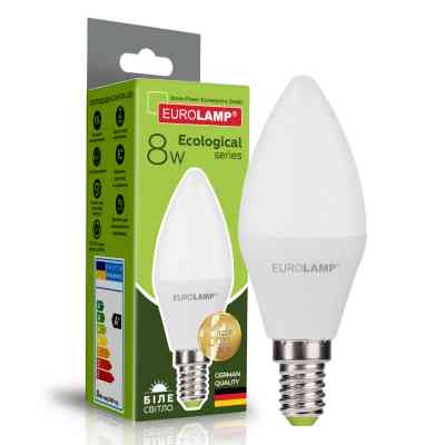 Лампочка Eurolamp LED CL 8W E14 4000K 220V (LED-CL-08144(P)) Винница