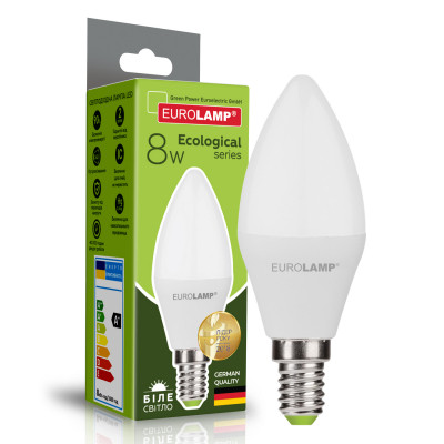 Лампочка Eurolamp LED CL 8W E14 4000K 220V (LED-CL-08144(P)) Винница - изображение 1