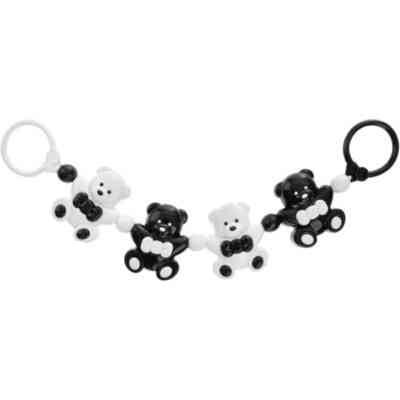 Іграшка на коляску Akuku брязкальце Ведмедик, чорно-білий (A0468) Вінниця