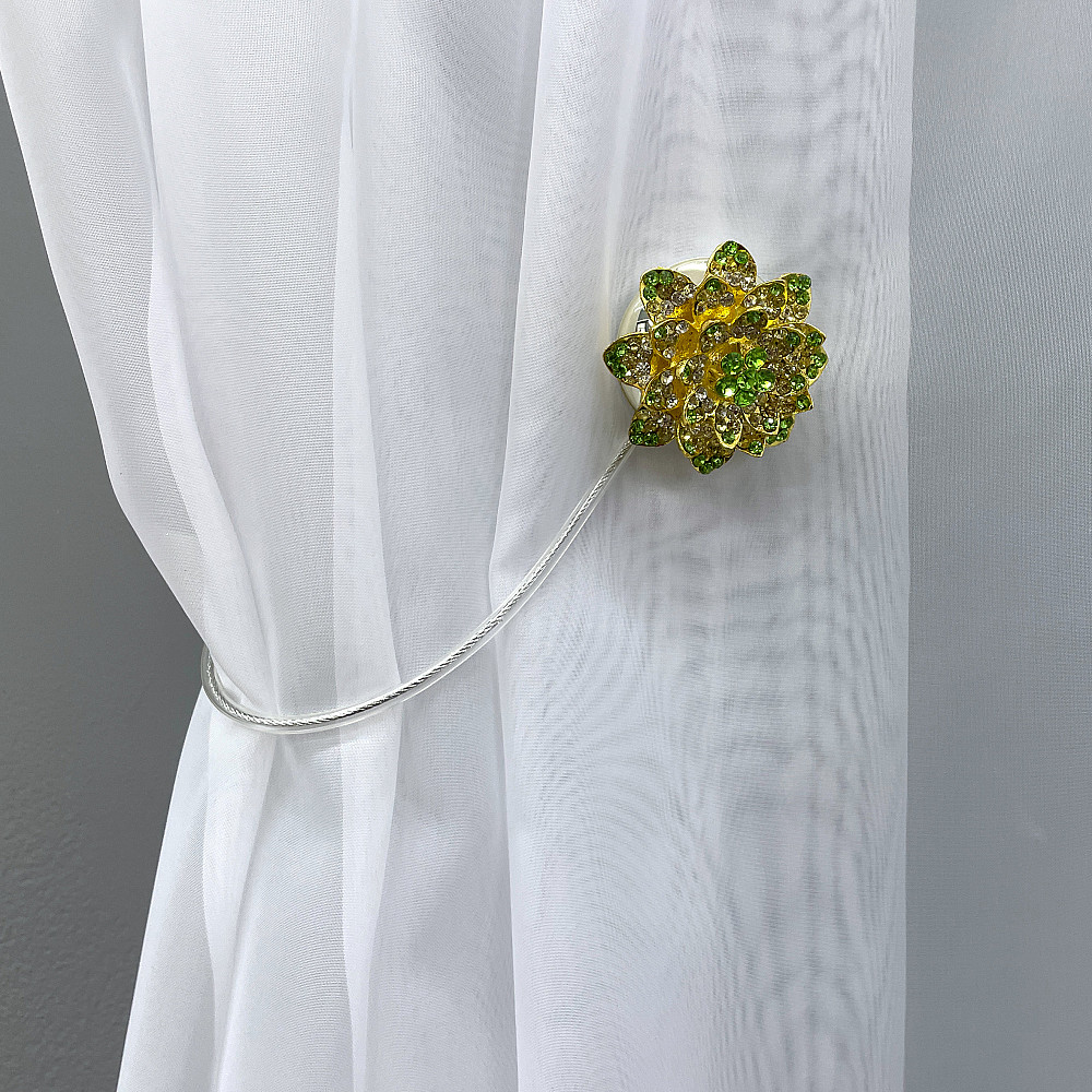 Магніти для штор та гардин "Flowers" набір 2 шт Салатовий з золотистим (81-206) Київ - фото 3