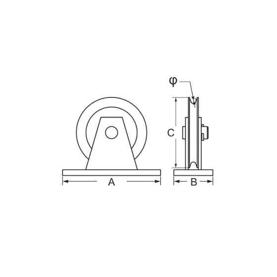 Блок однороликовый с площадкой крепления 5,0 т Одесса