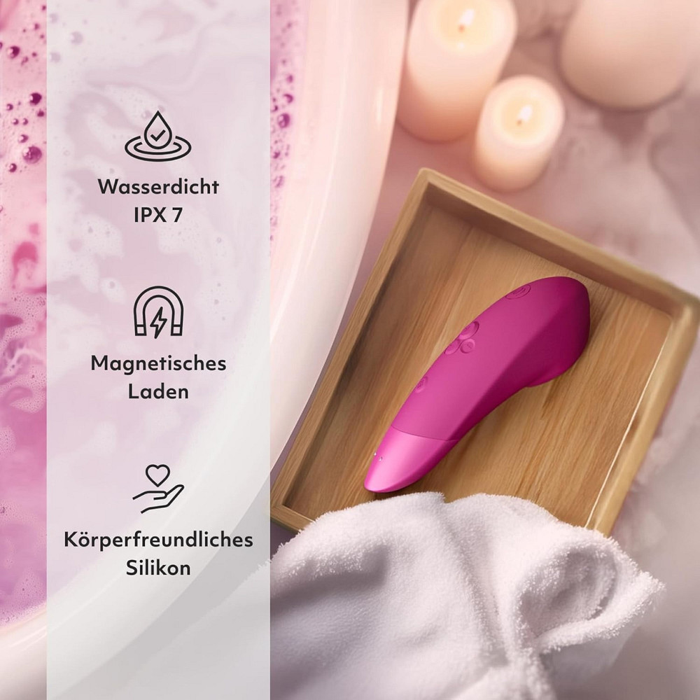 Клиторальный вакуумный стимулятор 2 в 1 Womanizer Enhance с вибрацией, розовый Sex Aura Киев - изображение 6