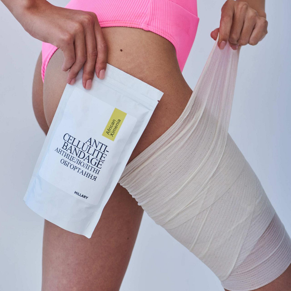 Набор Антицеллюлитные обертывания + жидкость с маслом ксимении Hillary Anti-cellulite African Ximenia (12 процедур) Киев - изображение 12