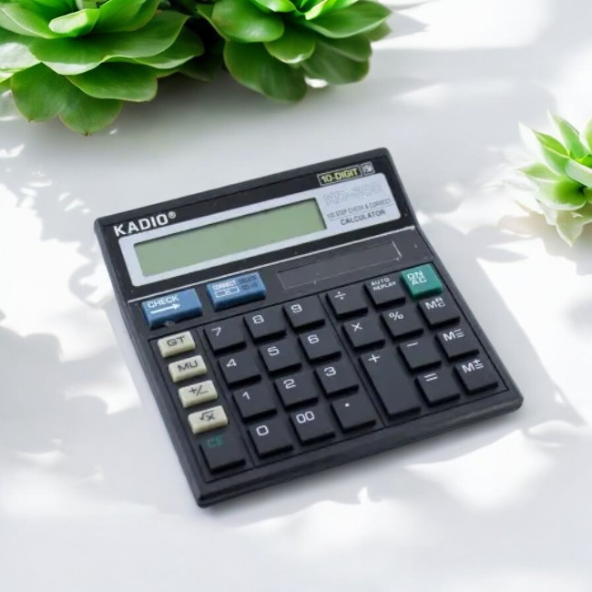 Калькулятор KK KD500 10-разрядный, с функцией процентов, памятью, работает на батарейках и солнечной энергии Одесса - изображение 1
