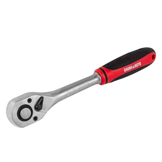 Тріскачка 1/2", CrV, 72 зуби, зі швидким скиданням, з гумовою ручкою (L-250мм) BAUM AUTO BM-80724 Одеса