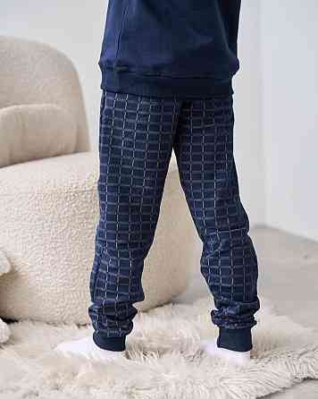 Теплая пижама на мальчика со штанами в клетку - Байка Tom John 89163 3-4 Киев