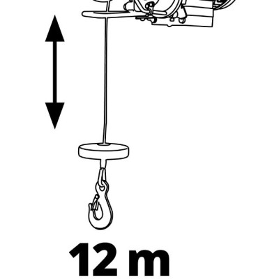 Лебідка Einhell тельфер TC-EH 500, 1000Вт до 500кг, трос 12м. 15кг (2255140) Вінниця - фото 11