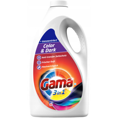 Гель для стирки Gama Color & Dark Для цветного и темного белья 3.735 л (8435495845515) Винница - изображение 1