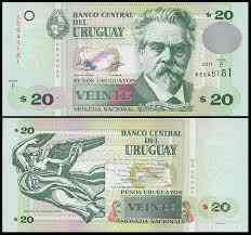 Уругвай / Uruguay 20 Pesos 2011 - 2015 Pick 86b UNC Полтава