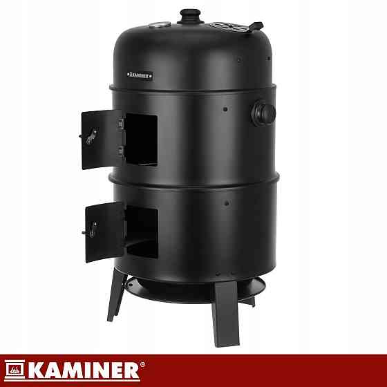 Угольный гриль для копчения с крышкой 3в1 с аксессуарами Kaminer (27323) Нововолынск