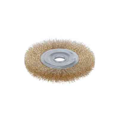 Щетка для электроинструмента Sigma проволочная дискообразная 115мм 22.2мм латунированная 9012111 (9012111) Винница