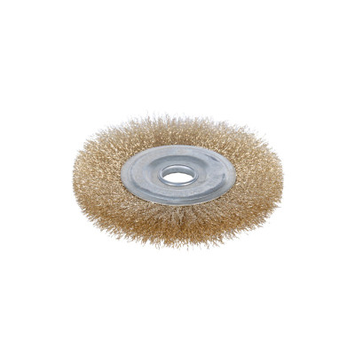 Щетка для электроинструмента Sigma проволочная дискообразная 115мм 22.2мм латунированная 9012111 (9012111) Винница - изображение 1