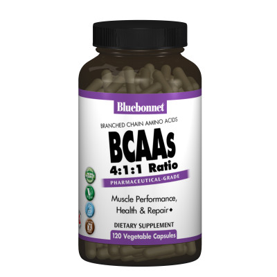 Амінокислота Bluebonnet Nutrition BCAAs (Розгалужені Ланцюги Амінокислот), 120 гелевих капсул (BLB-01590) Вінниця - фото 1