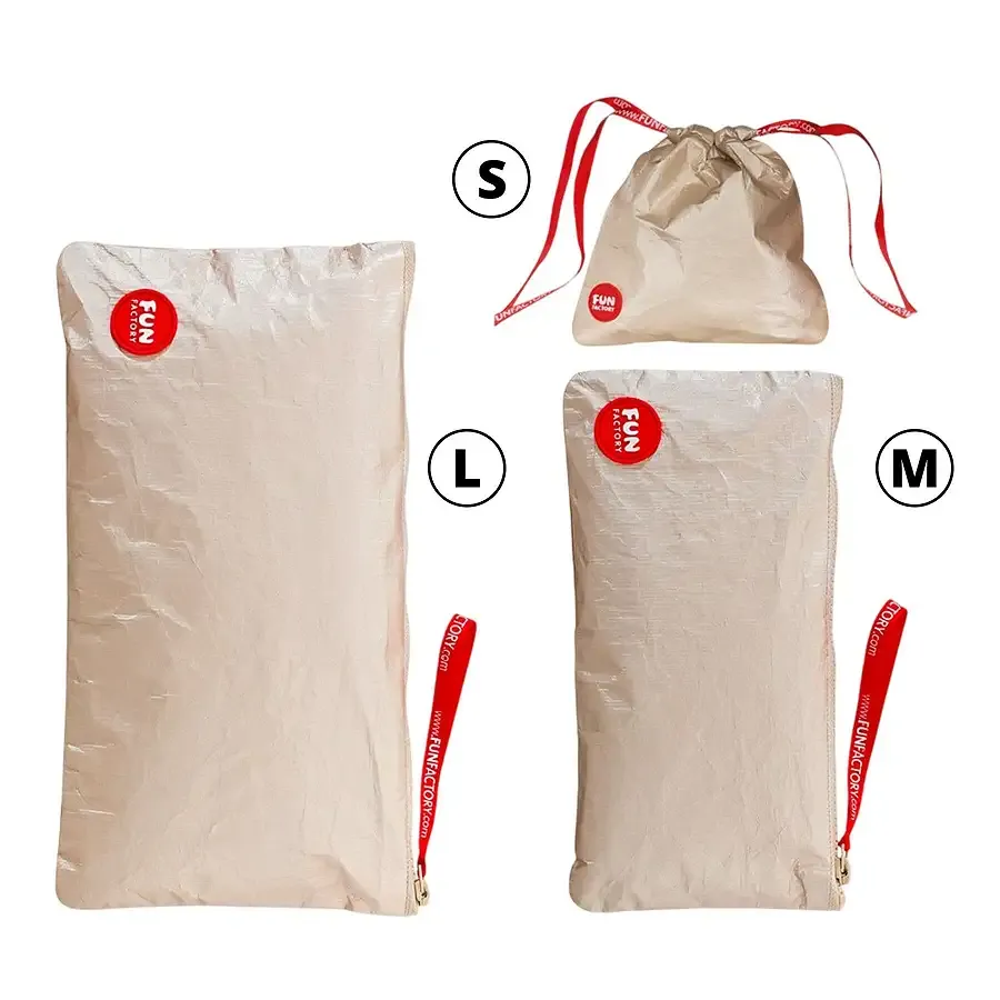 Сумка для секс-іграшок Fun Factory TOYBAG M, золотиста, на блискавці, 25x12 см Львов - изображение 3