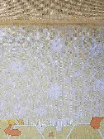 Метрові вінілові шпалери на флізеліні AdaWall Ada Kids дитячі для дівчинки квіточки на жовтому Київ