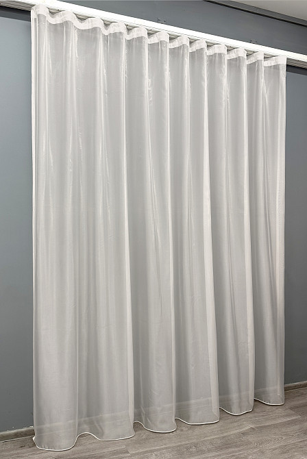 Тюль VR-Textil 001т Органза однотонна Бежевий 400х270 см (42-0491) Київ - фото 2