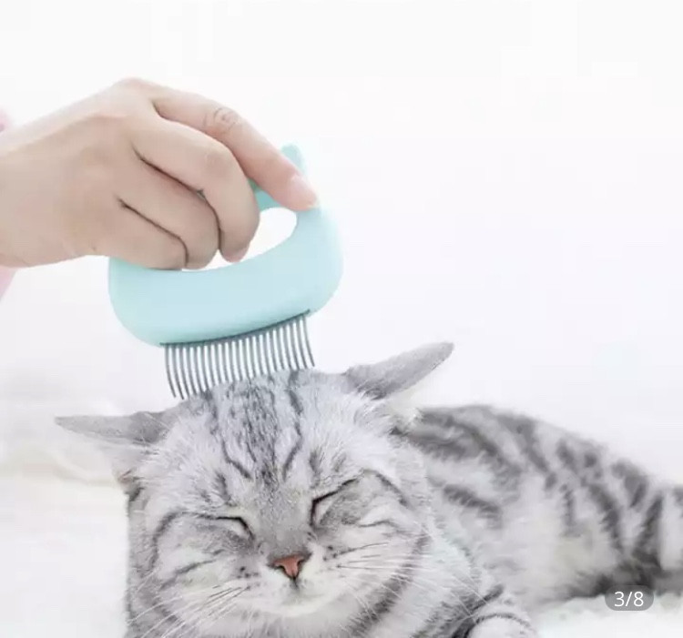 Расческа кошек и собак, щетка для животных, цвет голубой, размер 9*9см Киев - изображение 5