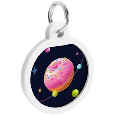 Адресник для животных WAUDOG Smart ID с QR паспортом "Вселенная пончиков", круг 25 мм (0625-0218) Винница - изображение 3