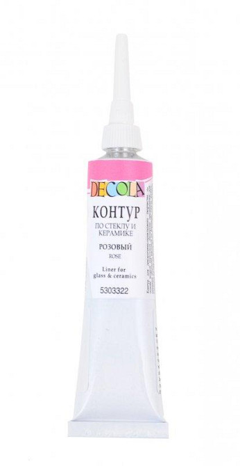 Контур акрил по склу та кераміціПрофесійна 18мл 352927 рожевий, шт Київ - фото 1