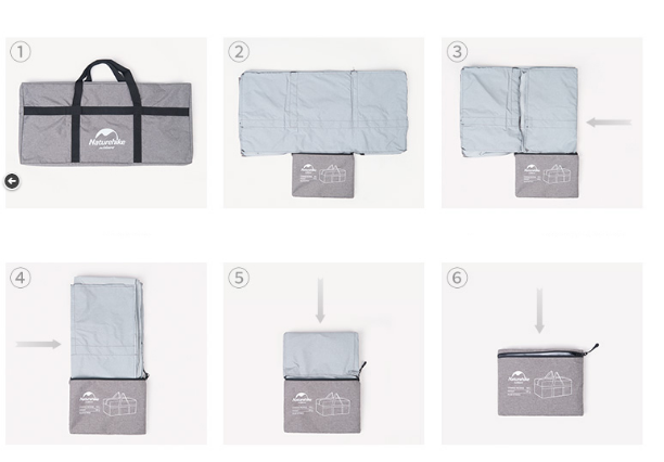 Сумка для зберігання портативна Naturehike NH17S021-L, 100 л, світло-сірий Рівне - фото 5