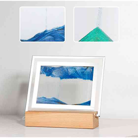 Картина с кварцевым АККУМУЛЯТОР встроен  песком 22х21,5см БОЛЬШАЯ, ПОДСВЕТКА, ФИОЛЕТОВАЯ Кременчуг