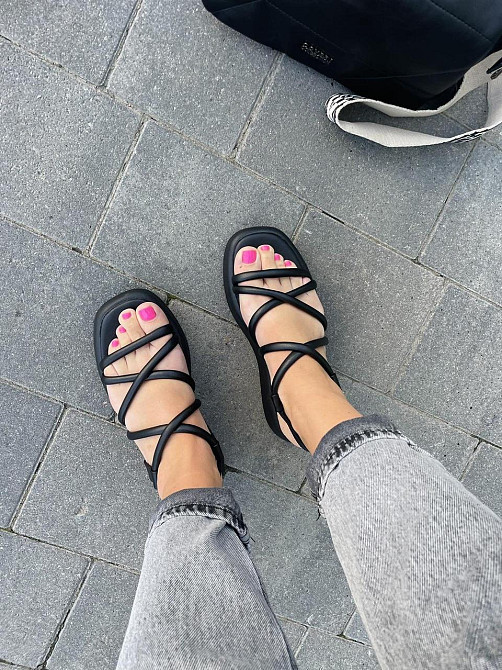 Vistani Босоніжки жіночі Vistani 500 чорні (літо, шкіра натуральна) (5269) Коломия - фото 2