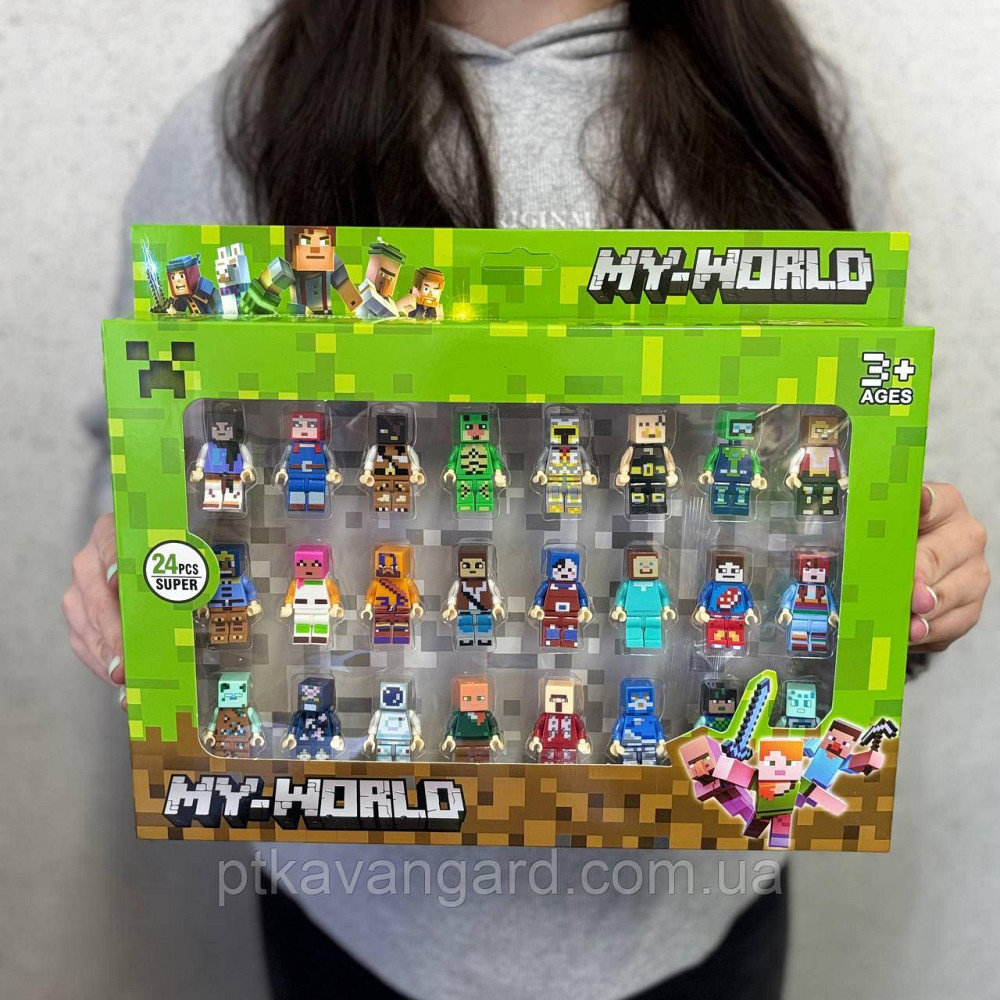 Набір фігурок Майнкрафт 24 шт 86084 Minecraft чоловічки Хмельницький - фото 1