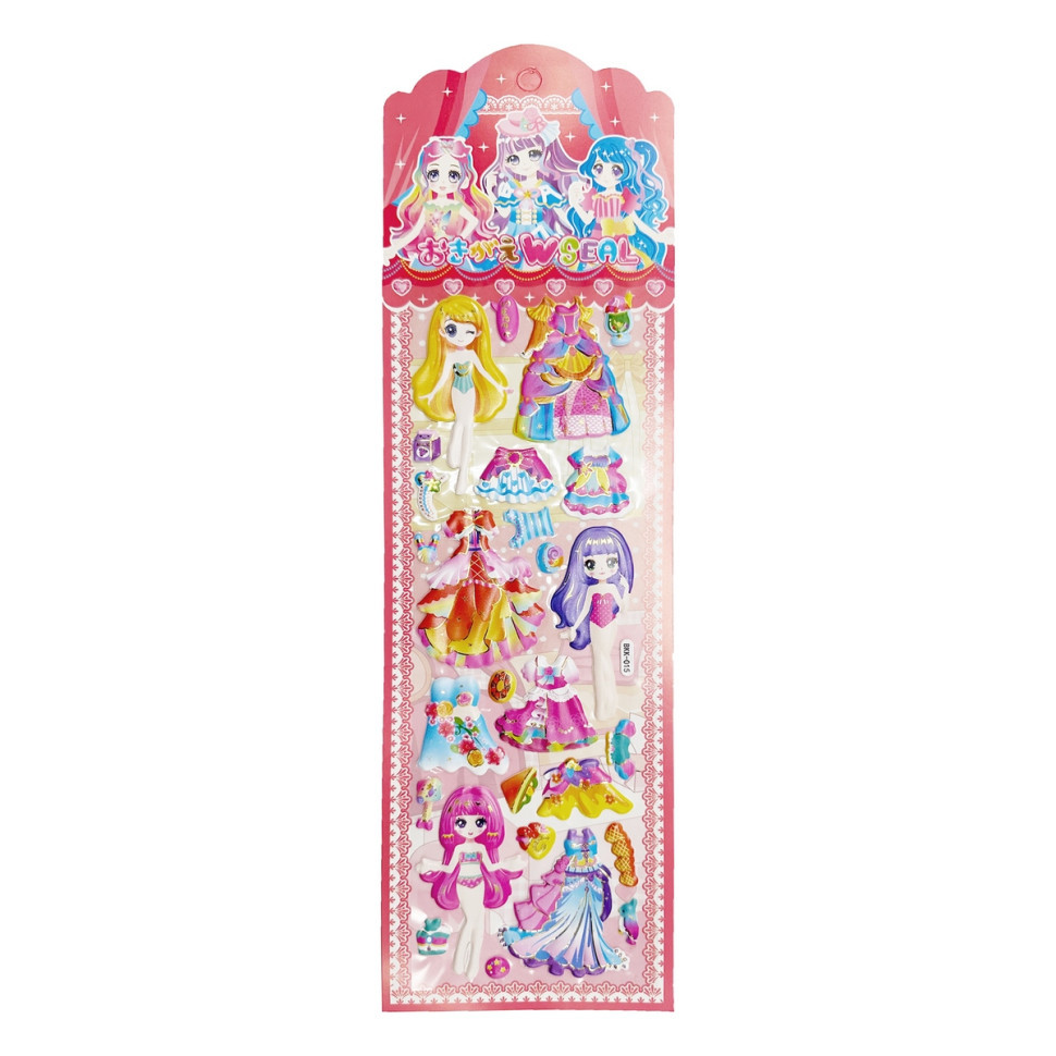 Дитячий набір наліпок 992327-2 для дівчат, ПВХ, 33х10 см Вінниця - фото 1