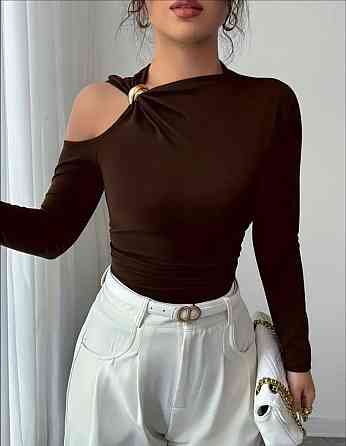 Стильний жіночий лонгслів із мікродайвінгу Шоколад, 50/52 Одеса