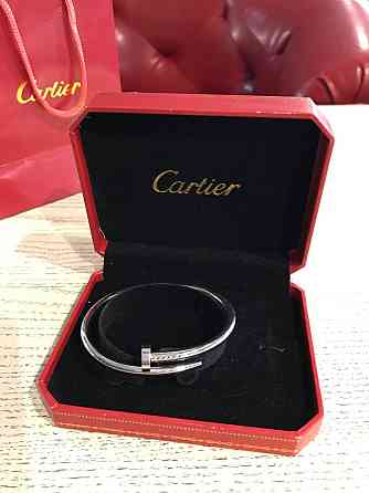 Cartier браслет гвоздь без камней покрытие белым золотом  / Картье браслет гвоздь Одесса
