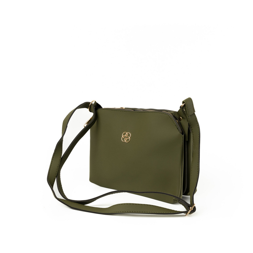 Сумка женская на молнии через плечо с регулируемым ремешком, женский клатч из искусственной кожи, Хаки Каменец-Подольский - изображение 1