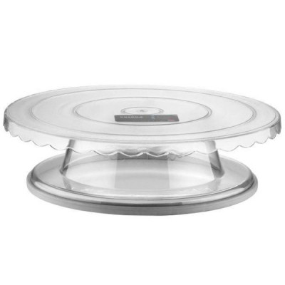 Тортівниця Bora Plastik поворотна d-27 см прозора (BO390TR) Вінниця - фото 1