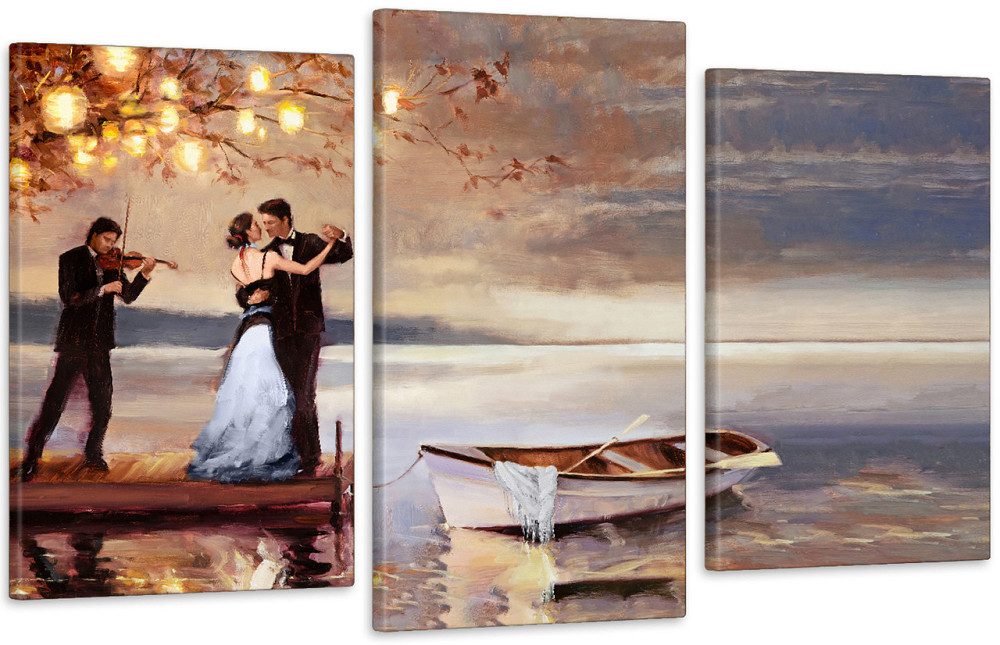 Модульна картина у вітальню/ спальню  Танець під скрипку   Art-560_3 70x130 см Київ - фото 1